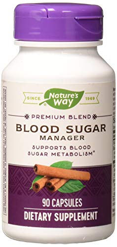 Product Cover Natures Way Blood Sugar Manager, 6-Herb Blend, Supports Blood Sugar Metabolism*, 90 Capsules