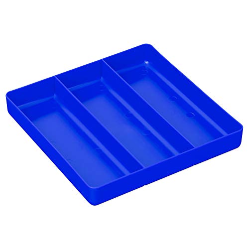 Product Cover Ernst Manufacturing Home and Garage Organizer Tray, 3-Compartments, Blue - 5022