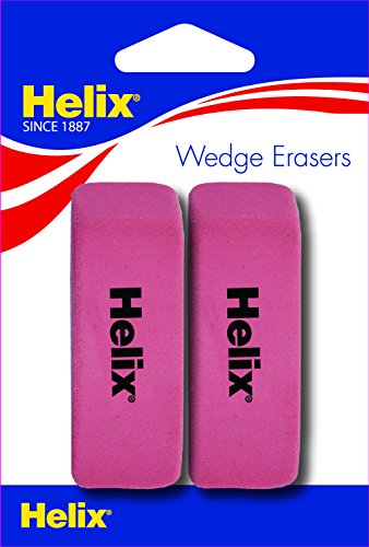 Product Cover Helix Pink Wedge Latex Free Erasers, Pack of 2 (37043)