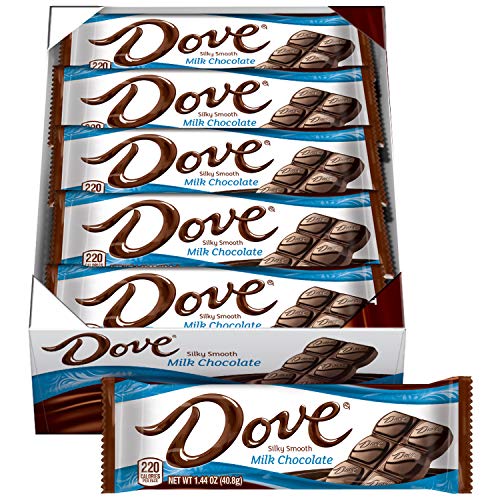 Product Cover DOVE Milk Chocolate Singles Size Candy Bar 1.44-Ounce Bar 18-Count Box
