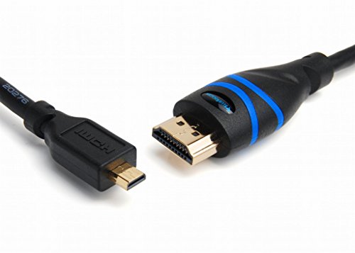 Product Cover BlueRigger Micro HDMI to HDMI Cable (10 Feet, 4K 60Hz Ultra HD, Black)