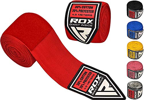 Product Cover RDX Boxing Hand Wraps Inner Gloves for Punching - Great Protection for MMA, Muay Thai, Kickboxing, Martial Arts Training & Combat Sports - 4.5 Meter Elasticated Bandages Under Mitts