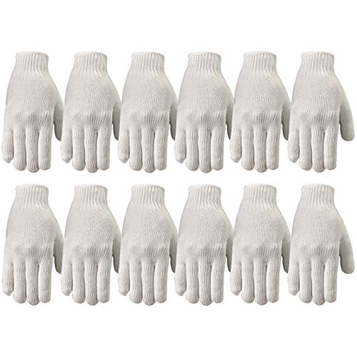 Product Cover Wells Lamont Polyester Work Gloves, String Knit, 12 Pair Pack, Large (513LZ)