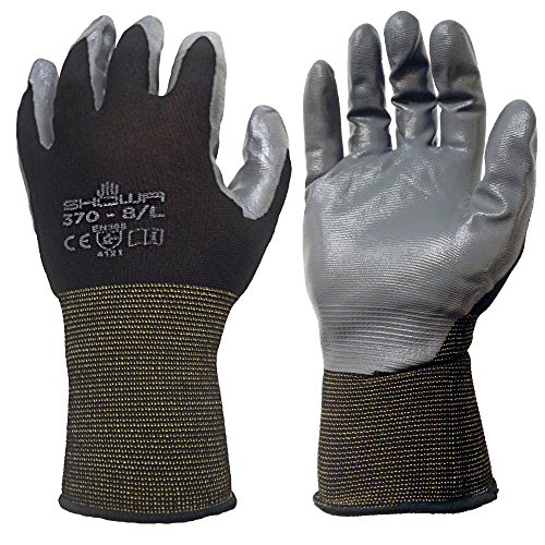 Product Cover 4 Pack Showa Atlas 370BBK Atlas Nitrile Tough Gloves - Large