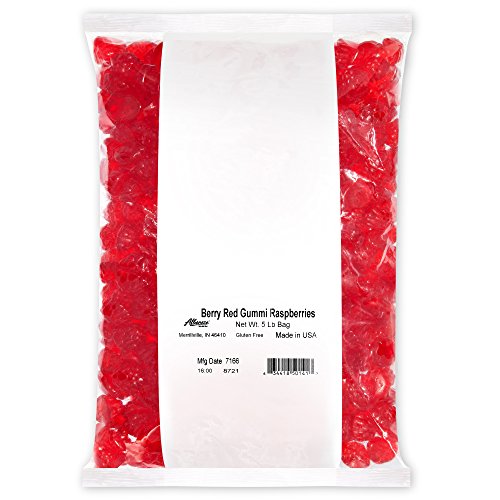 Product Cover Albanese Candy, Berry Red Gummi Raspberries, 5 Pound Bag