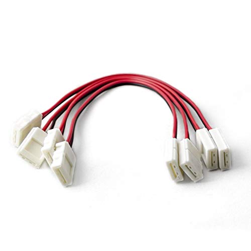 Product Cover HitLights LED Light Strip Connector, 8mm Single Color 3528-6 Inch Any Angle Strip to Strip, 4 Pack