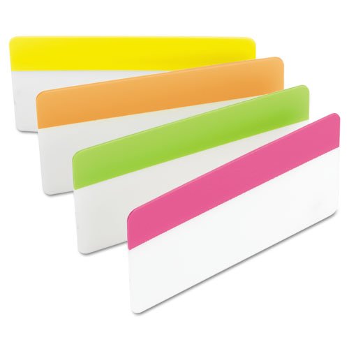 Product Cover Post-it Filing Tabs, 3 x 1-7/10 in, Yellow, Orange, Lime, Pink, 8 Tabs per Color, Pack of 24