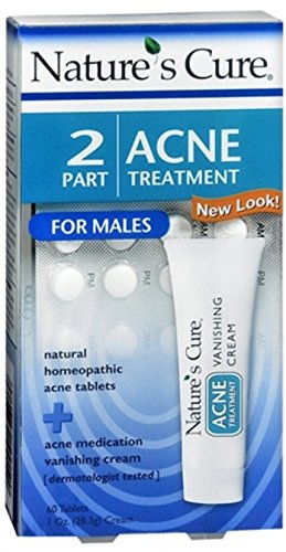 Product Cover Nature's Cure Two-Part Acne Treatment System for Males 1 Month Supply (Quantity of 3)