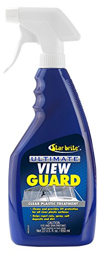 Product Cover Star brite View Guard Clear Plastic Treatment - 22 oz Spray - Clean & Enhance Wet Weather Visibility for Strataglass, Eisenglass, EZ2CY & Other Clear Plastic