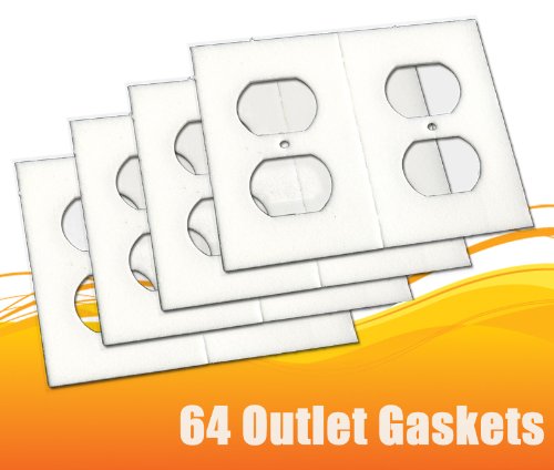 Product Cover 64 Pack Electrical Outlet Gasket Covers, Draft Stopper Foam Insulator Gaskets