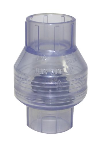 Product Cover Valterra 200-C15W PVC Swing (No Spring) Check Valve, Clear, 1-1/2