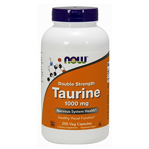 Product Cover NOW Supplements, Taurine, Double Strength 1000 mg, 250 Veg Capsules