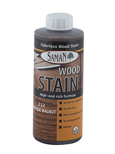Product Cover SamaN TEW-212-12, Antique Walnut, Interior Water Based Stain for Fine Wood, 12 oz, 12-Ounce