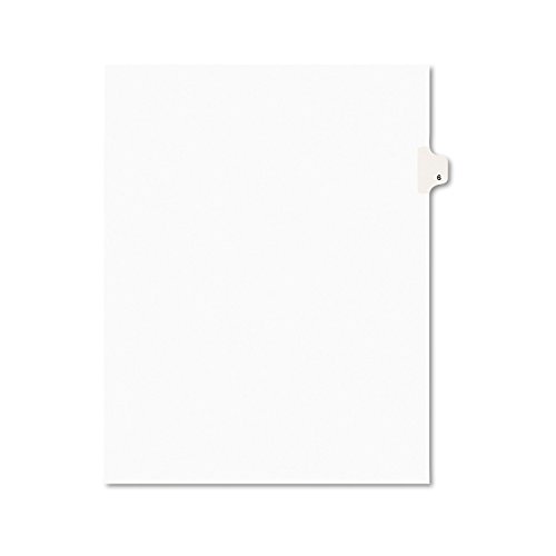 Product Cover Avery Individual Legal Exhibit Dividers, Avery Style, 6, Side Tab, 8.5 x 11 inches, Pack of 25 (11916)