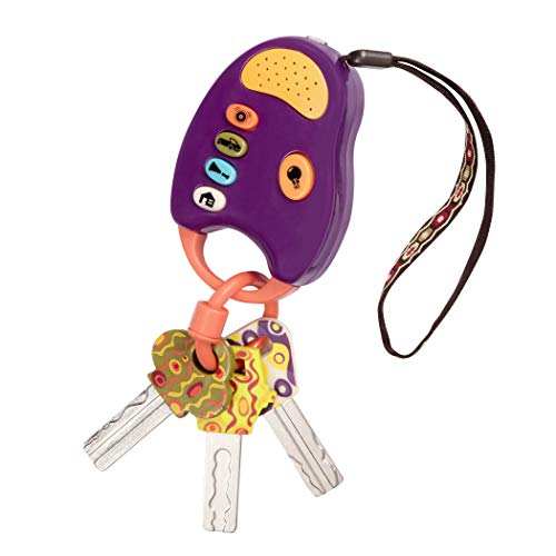 Product Cover B. toys - FunKeys Toy - Funky Toy Keys for Toddlers and Babies - Toy Car Keys and Purple Remote with Light and Sounds - Non-Toxic