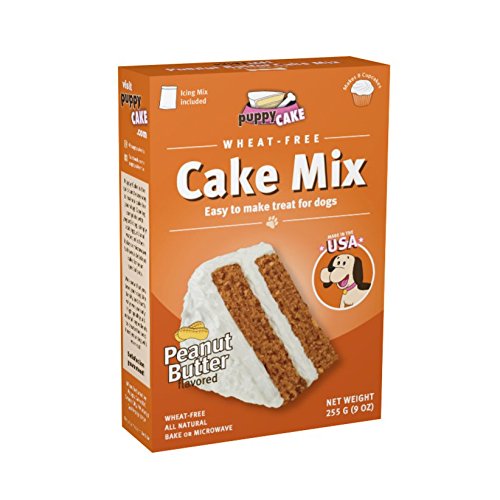 Product Cover Puppy Cake Wheat-Free Peanut Butter Cake Mix and Frosting for Dogs