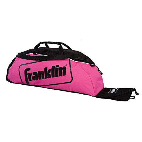 Product Cover Franklin Sports Youth Baseball Bat Bag - Kids Teeball, Softball, Baseball Equipment Bag - Holds Bat, Helmet, Cleats and More - Pink