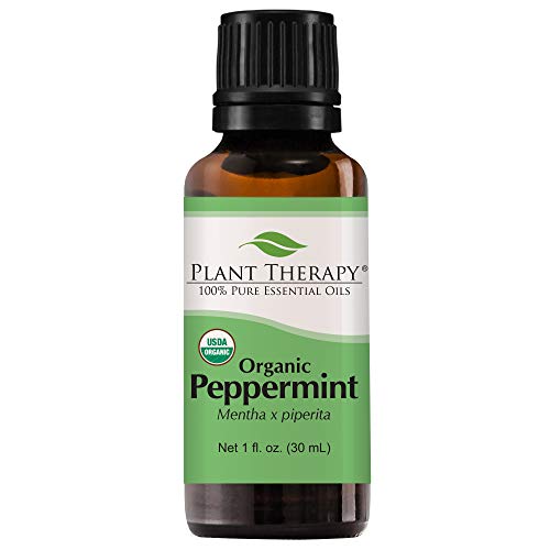 Product Cover Plant Therapy Peppermint Organic Essential Oil 100% Pure, USDA Certified Organic, Undiluted, Natural Aromatherapy, Therapeutic Grade 30 mL (1 oz)