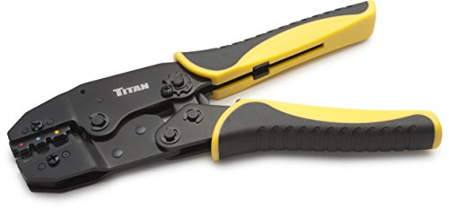 Product Cover Titan Tools 11477 Ratcheting Wire Terminal Crimper Tool for Insulated Terminals