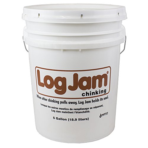 Product Cover Sashco Log Jam Chinking with 5-Gallon Pail, Wood Tone Cedar