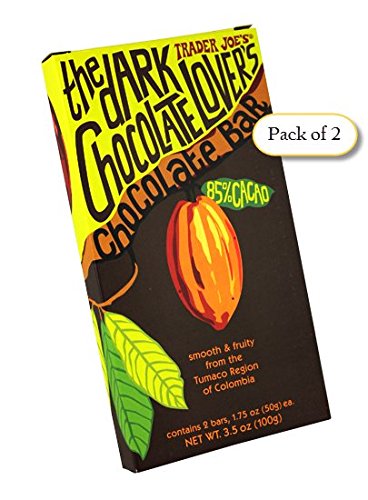 Product Cover Trader Joe's the Dark Chocolate Lover's Chocolate Bar (3.5 oz/ 1.7 oz bar)(Pack of 2 / Total of 4 Bars)