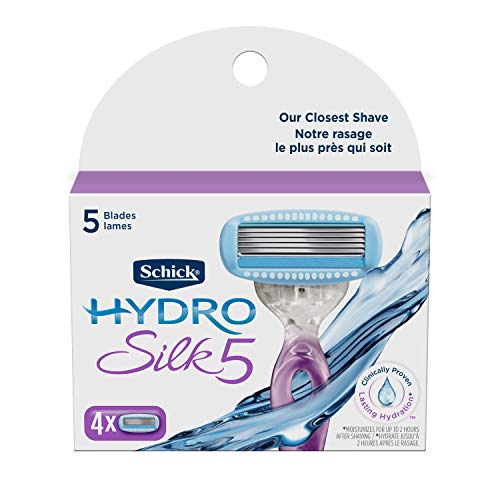 Product Cover Schick Hydro Silk Moisturizing Razor Blade Refills for Women with Shower Hanger, 4 Count