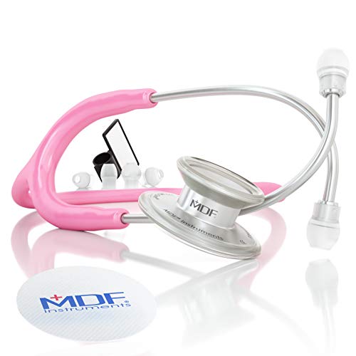 Product Cover MDF Instruments Acoustica Deluxe Lightweight Dual Head Stethoscope - (MDF747XP-01) - Pink