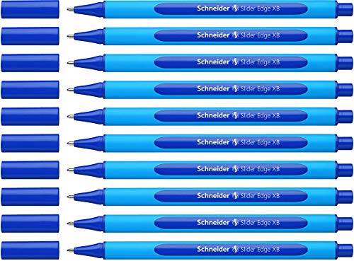 Product Cover Schneider Slider Edge XB Ballpoint Pen, Blue, Box of 10 Pens (152203)