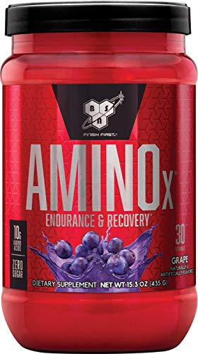 Product Cover BSN Amino X Muscle Recovery & Endurance Powder with BCAAs, 10 Grams of Amino Acids, Keto Friendly, Caffeine Free, Flavor: Grape, 30 Servings (Packaging May Vary)