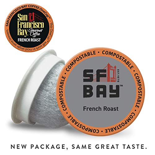 Product Cover SF Bay Coffee French Roast 36 Ct Dark Roast Compostable Coffee Pods, K Cup Compatible including Keurig 2.0 (Packaging May Vary)