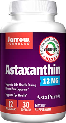 Product Cover Jarrow Formulas Astaxanthin, A Natural Antioxidant Carotenoid Supports The Skin, Eyes & Immune Health*, 12 mg, 30 Softgels