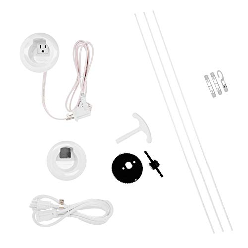 Product Cover Legrand - Wiremold CMK70 Flat Screen TV Cord and Cable Power Kit, Recessed In-Wall Cable Management System with PowerConnect, White.