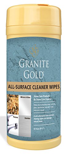 Product Cover Granite Gold All-Surface Wipes - Household Cleaning Wipes For Stainless Steel, Glass, Granite, Quartz, Marble Surfaces - 40 Pack