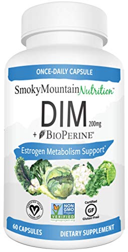 Product Cover DIM Supplement 200mg - DIM Diindolylmethane Plus BioPerine 60-Day Supply of DIM for Estrogen Balance, Hormone Menopause Relief, Acne Treatment, PCOS, Bodybuilding
