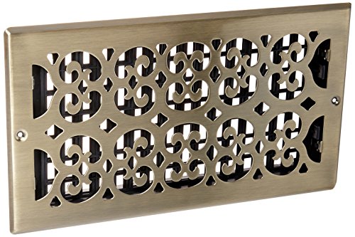 Product Cover Decor Grates SP612W-A Floor Register, 6 x 12-Inch, Antique Brass
