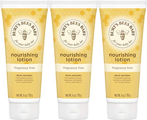 Product Cover Burts Bees Baby Nourishing Lotion, Fragrance Free Baby Lotion - 6 Ounce Tubes (Pack of 3)