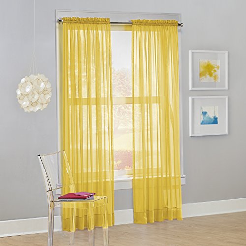 Product Cover No. 918 Calypso Sheer Voile Rod Pocket Curtain Panel, 59