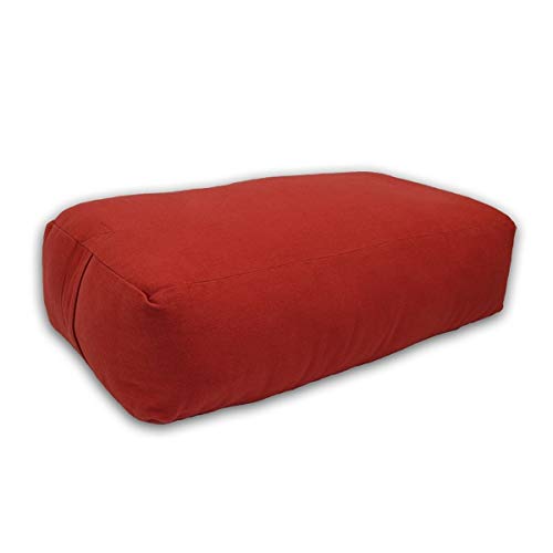 Product Cover YogaDirect Supportive Rectangular Cotton Yoga Bolster, Cardinal Red