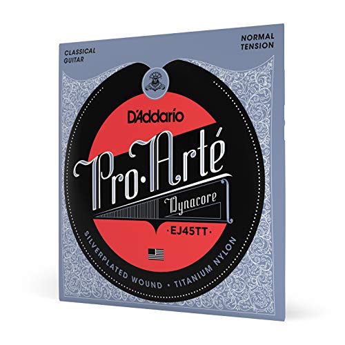 Product Cover D'Addario EJ45TT ProArte DynaCore Classical Guitar Strings, Titanium Trebles, Normal Tension