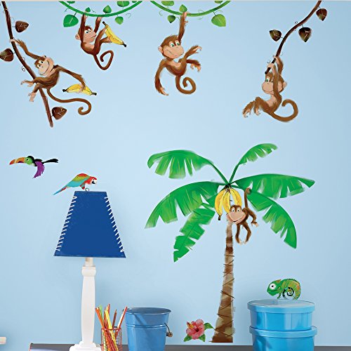 Product Cover RoomMates Monkey Business Peel and Stick Wall Decals - RMK1676SCS