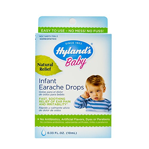 Product Cover Allergy Relief for Baby by Hyland's, Infant Earache Drops, Natural Homeopathic Earache Pain Relief from Allergy and Cold & Flu, 0.33 Ounce