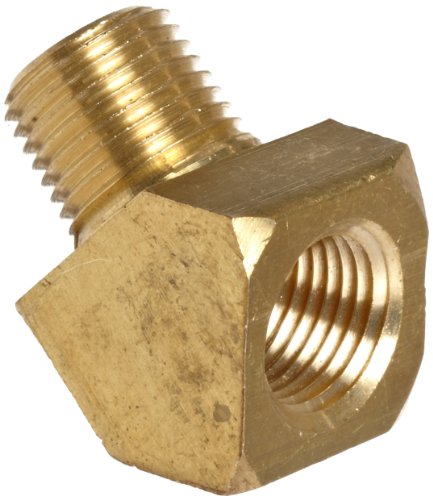 Product Cover Anderson Metals Brass Pipe Fitting, 45 Degree Barstock Street Elbow, 1/2