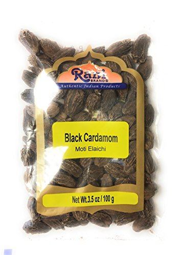 Product Cover Rani Black Cardamom Pods (Kali Elachi) Whole Indian Spice 3.5oz (100g) ~ Natural | Vegan | Gluten Free Ingredients | NON-GMO | Indian Origin ~ Smokey | Tsaoko | Cao Guo | Bach Dan Khau | Badi