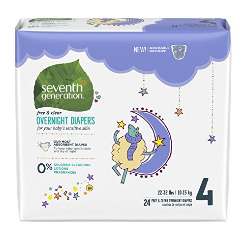 Product Cover Seventh Generation - Overnight Diapers Stage 4 (22-37 lbs.) - 24 Diaper(s)