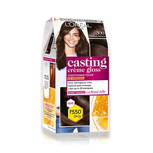 Product Cover L'Oreal Paris Casting Creme Gloss, Darkest Brown 300, 87.5g+72ml