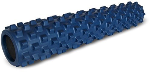 Product Cover RumbleRoller - Full Size 31 Inches - Blue - Original - Textured Muscle Foam Roller - Relieve Sore Muscles- Your Own Portable Massage Therapist - Patented Foam Roller Technology