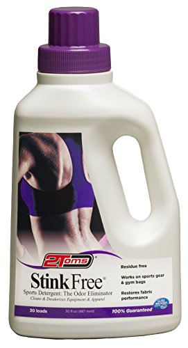 Product Cover 2Toms StinkFree Sports Laundry Detergent - Fragrance Free, Odor Eliminator for Athletic Clothes and Gear, 30 Ounce Bottle