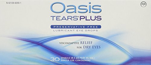 Product Cover Oasis TEARS PLUS Preservative-Free Lubricant Eye Drops, 30 containers, 0.3 ML/0.01 FL OZ
