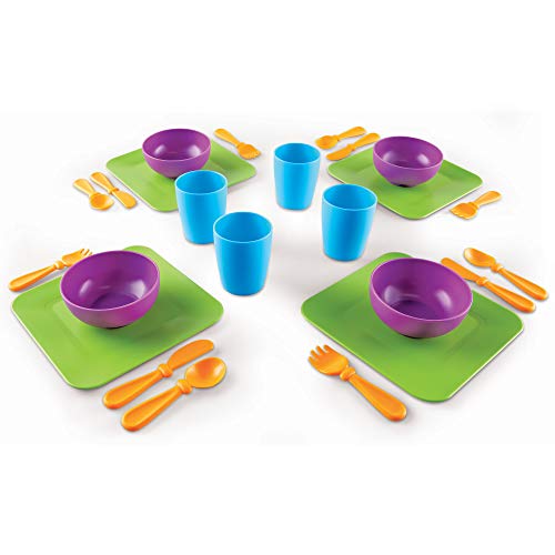 Product Cover Learning Resources New Sprouts Serve It! Dish Set, Early Social Interactions, 24 Piece, Ages 2+