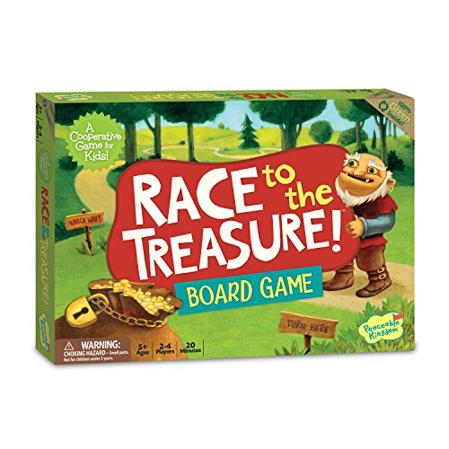 Product Cover Peaceable Kingdom Race to the Treasure! Award Winning Beat the Ogre Cooperative Game for Kids